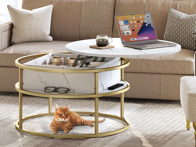 Amazon.com: YITAHOME Round Lift Top Coffee Table, Coffee